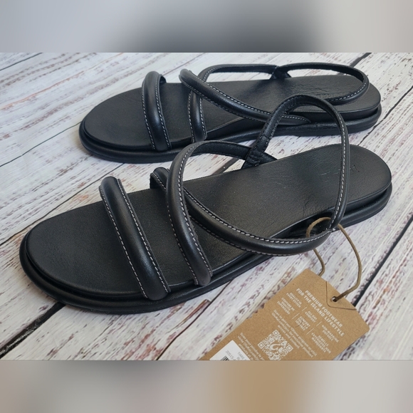 OluKai Tiare Strappy Sandals Black Women's size 5 11 Arch Support NEW NWT - Picture 2 of 6